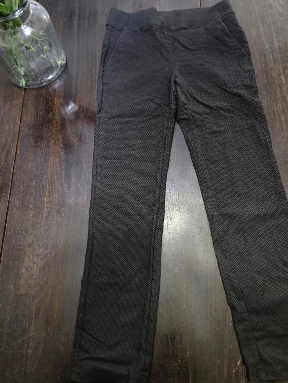 Simply Vera Vera Wang Black Textured Skinny Pants